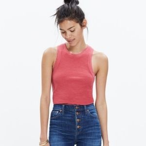 Madewell Broadcast Tank Top Raspberry